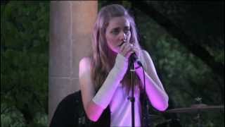 The Megan Slankard Band from San Francisco plays an outdoor concert