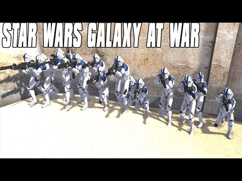 501ST AND CLONE COMMANDOS VS DROID ARMY - STAR WARS GALAXY AT WAR