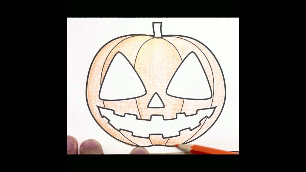 Coloring Halloween Jackolantern ghost coloring pages #Shorts