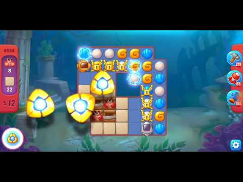 Fishdom. 8584 hard level no boosters and diamonds. 16 moves