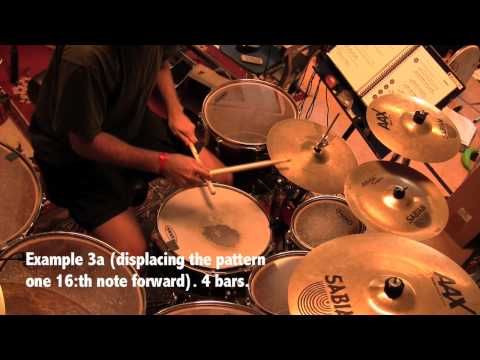 Playing from "Rhythmic illusions" (drumset book by Gavin Harrison) HD