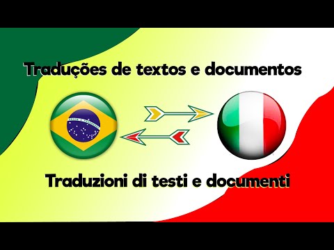 Traduções de textos para italiano. Traduzioni di testi per il portoghese