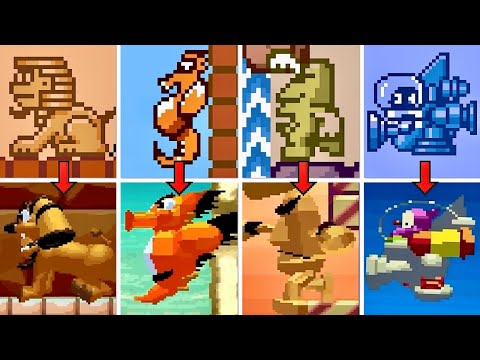 Super Mario Land All Bosses - Gameboy Color vs. SNES