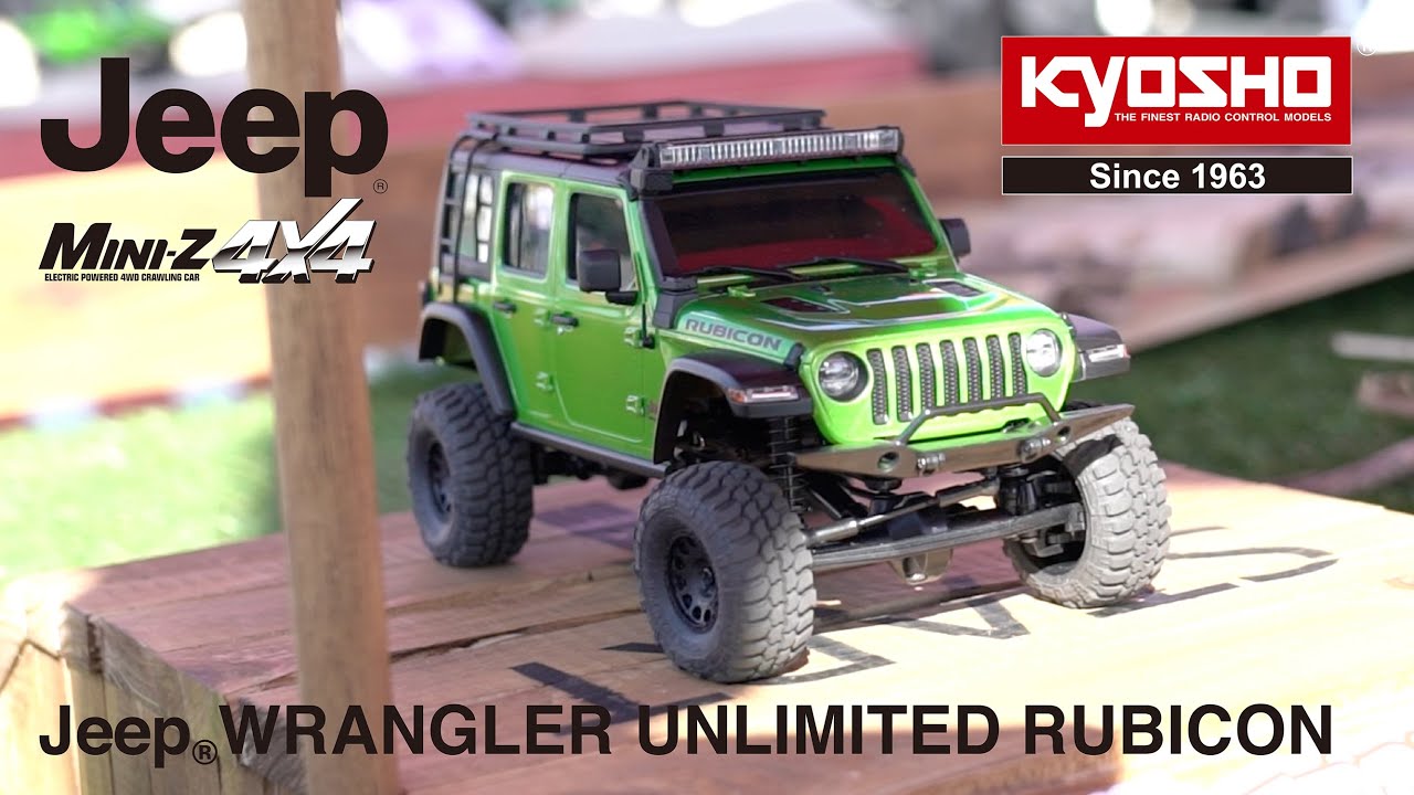 Kyosho Scale Crawler Mini-Z Jeep Wrangler Rubicon, argenté 1:24, ARTR