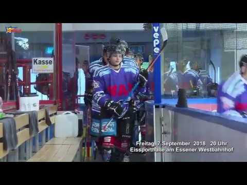 Die Tore zum Vorbereitungsspiel, Saison 2018 19 ESC W  Moskitos Essen vs  Füchse Duisburg 7 9 2018