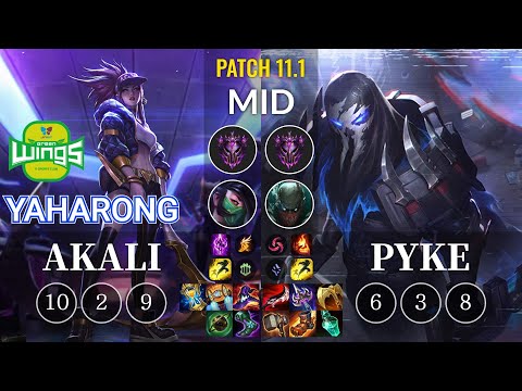 JAG Yaharong Akali vs Pyke Mid - KR Patch 11.1