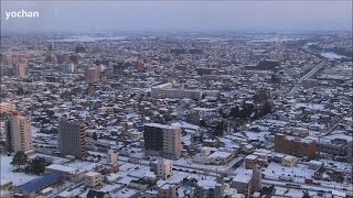 preview picture of video 'Snow scenes - under heavy snow.View of Maebashi City area (Gunma, JAPAN) 大雪・前橋市街地を展望'