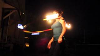 Nina Giardinelli's Fire Hula Hoop Dancing (Dubstep Violin-Lindsey Stirling-Crystalized)