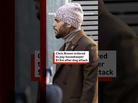 Chris Brown ordered to pay housekeeper $13m after dog attack. #BBCNews