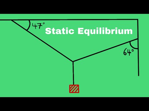 Static Equilibrium - Common Practice Problems Explained - Tension Force - Hanging Mass -