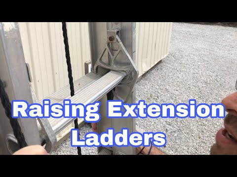 Raising and Lowering the Rails on an Extension Ladder- Warsaw, Syracuse, Goshen and Columbia City IN