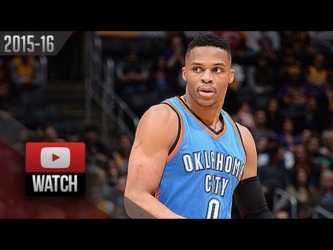 Russell Westbrook Full Highlights at Lakers (2016.01.08) - 36 Pts, 12 Reb, 7 Ast, CLUTCH!