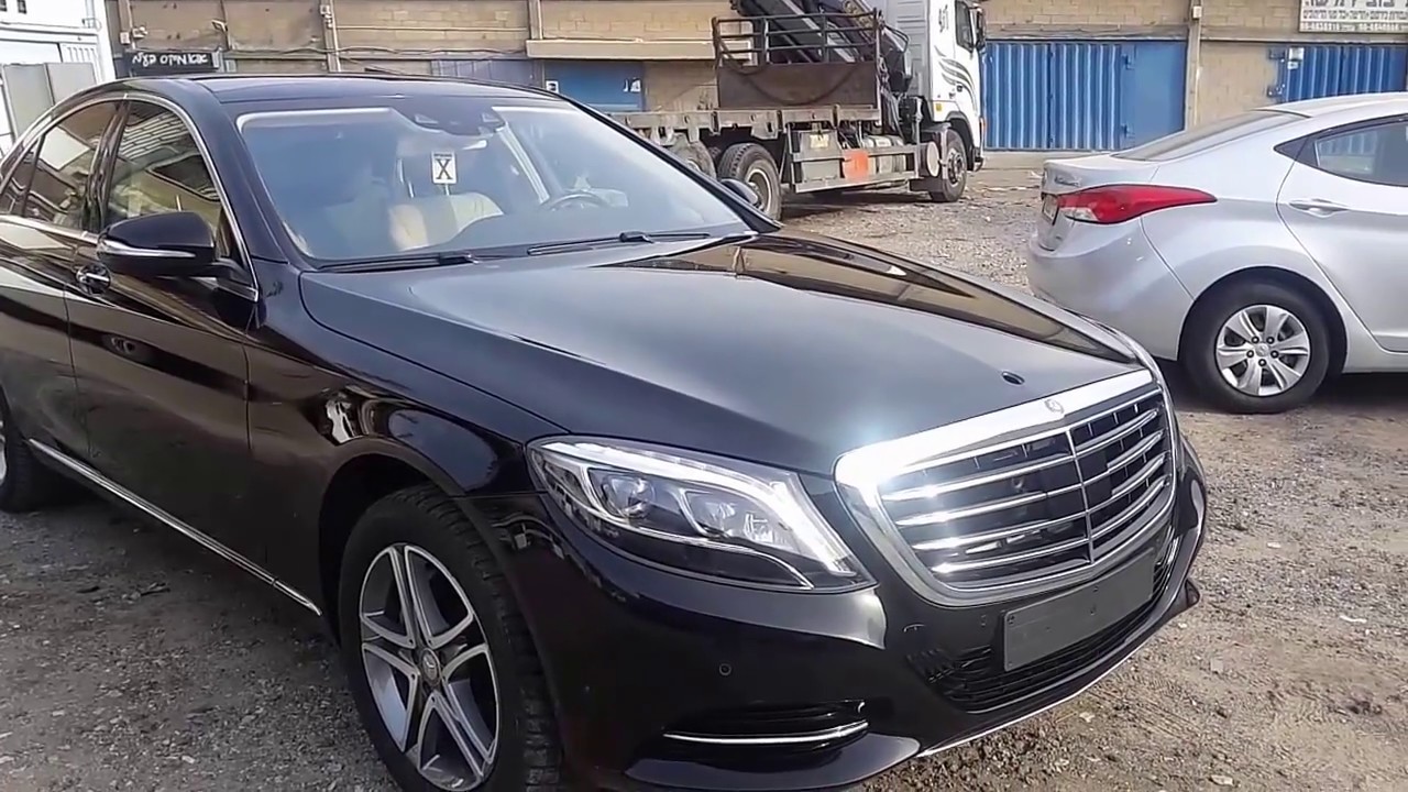 מרצדס S350 שחורה, בדיוק יצאה מהסדנא נקייה ב-100% אחרי פוליש רב שלבי וציפוי ננו כפול