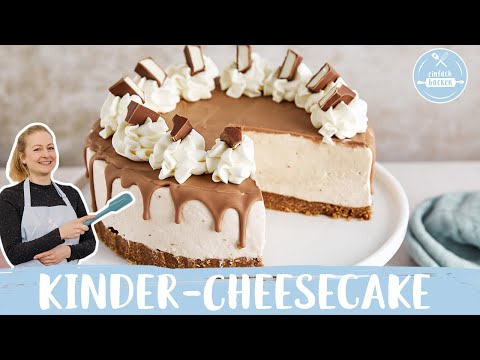 Kinder-Cheesecake 🍫 | No Bake Kinderschokolade Cheesecake | Schokoriegel Käsekuchen | Einfach Backen
