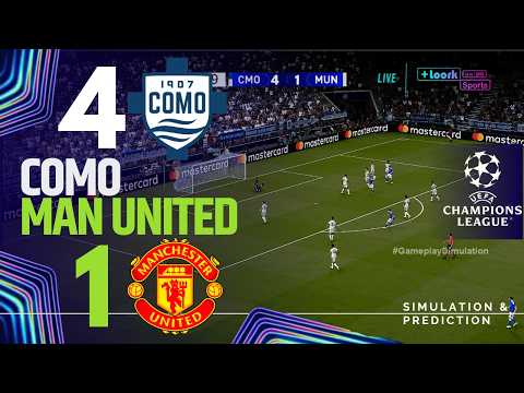 ⚽ Como 4-1 Manchester United [HIGHLIGHTS] UEFA Champions League 26/27 ✅| Match Simulation/Recreation