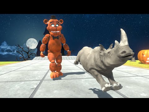 Run Away from Freddy Fazbear - Animal Revolt Battle Simulator