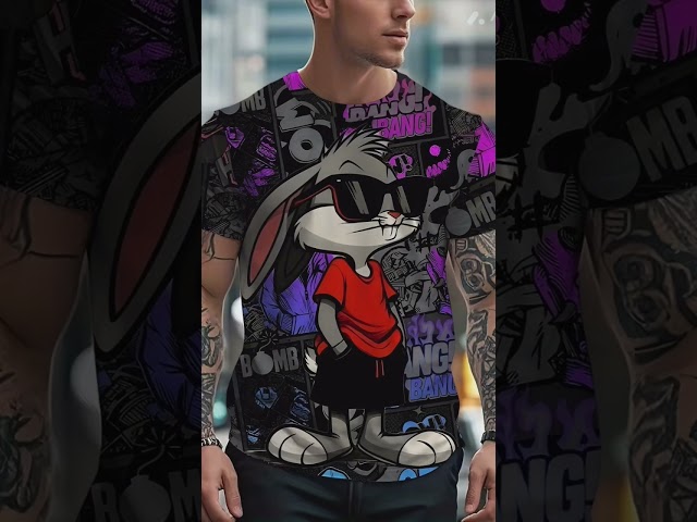 Vídeo relacionado con Genérico Unisex 3D Druck Lustige Grafik T-Shirt Sommer Casual Kurzarm Shirt Crew Tees Top S-XXL Elegante