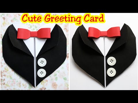 DIY /Suit Jacket/Tuxedo Birthday Card/How to make heart suit for Birthday/Father's day/Valentine day Video