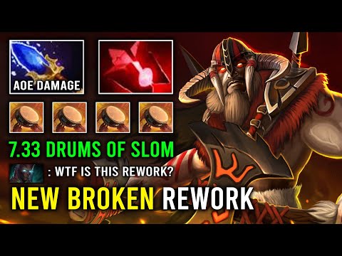 NEW Rework Turns Beastmaster Intro a God Carry AOE Drums of Slom 1v5 Run At Enemy Dota 2