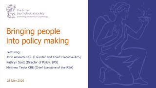 Bringing people into policy making