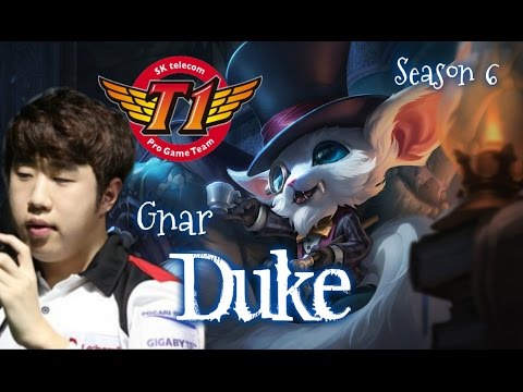 SKT T1 Duke GNAR Top vs Yasuo - Patch 5.24 KR | League of Legends