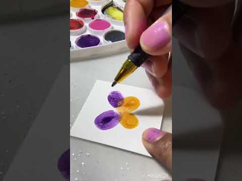 Finger print butterfly 🦋 for kids #art #easydrawing #veryveryeasy #shorts #viral