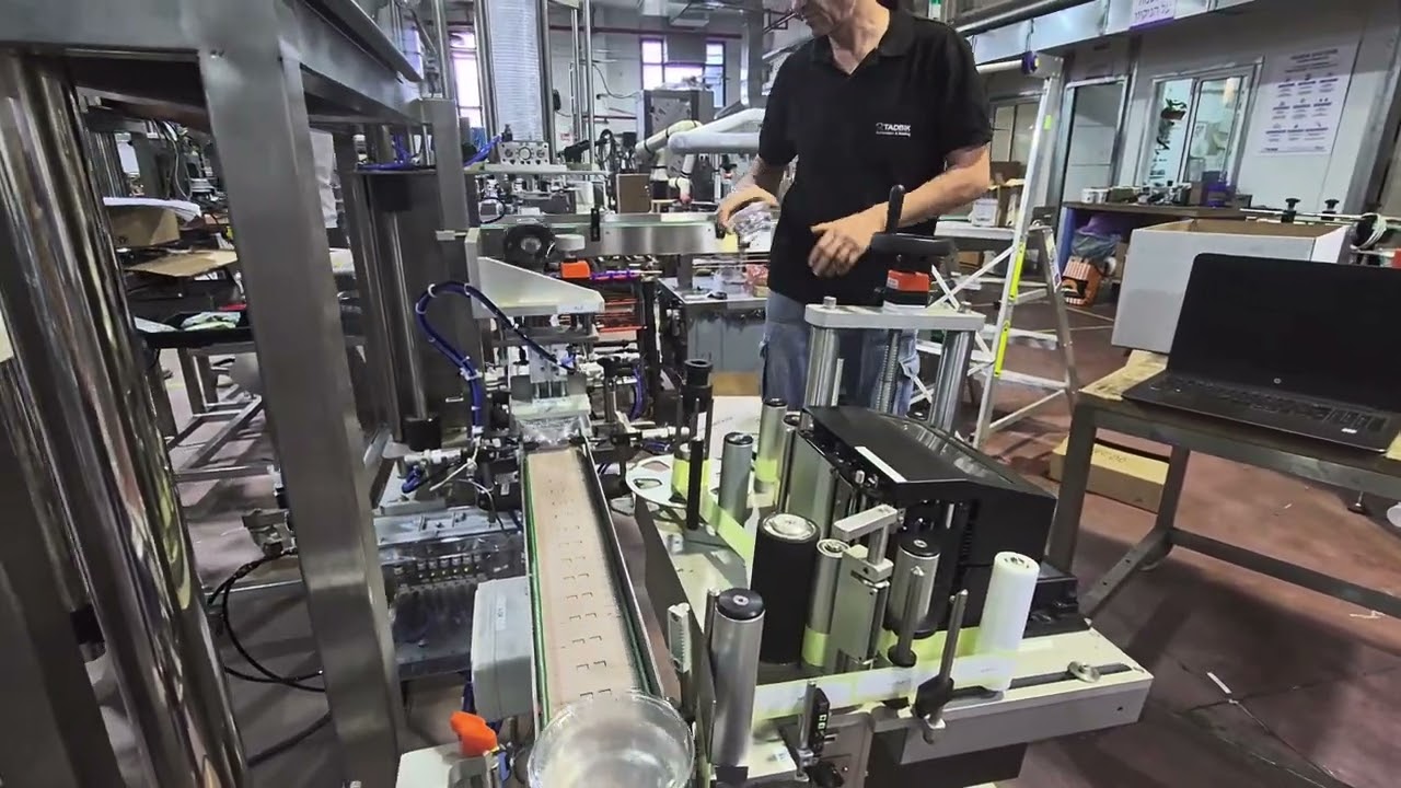 Inetrated Capping and Labeling machine for PET cup up to 30PPM by TADBIK