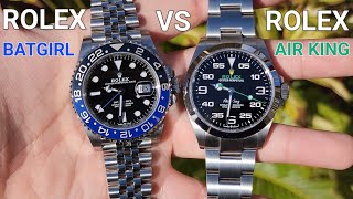 Rolex Batgirl GMT Vs Rolex Air King - Comparison
