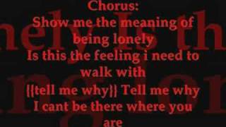 Show Me The Meaning Of Being Lonely Lyrics Video