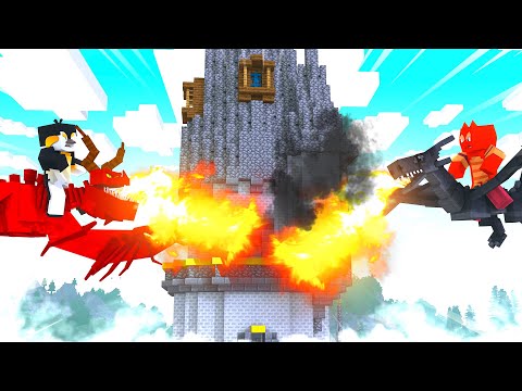 EPIC Minecraft Dragon Castle Raid with Cartoon Crab!