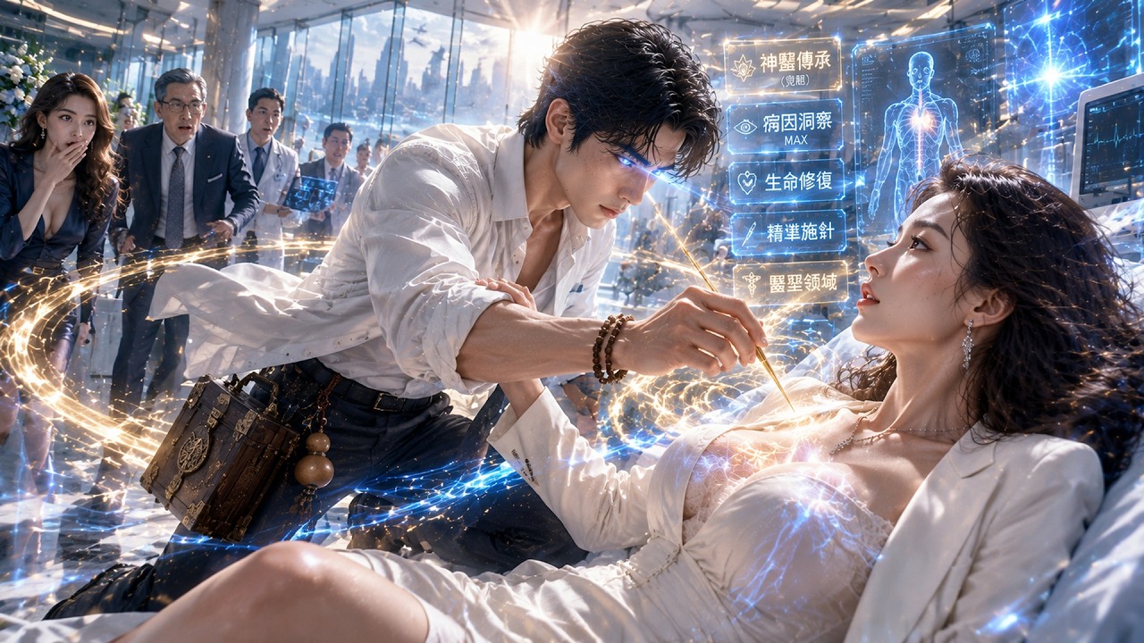 🩺絕美女總裁身患怪病，遍尋名醫卻無人能救！她本想把山下窮小子當普通醫生，沒想到他一眼看穿病因，開局覺醒透視神瞳，救人後身份震驚全城！【潛龍醫聖，開局覺醒透視】
