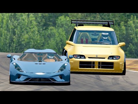 Koenigsegg Regera vs Renault Espace F1 - Spa
