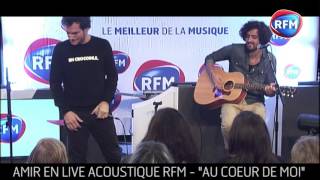 Amir interprète «Au coeur de moi» dans les studios RFM
