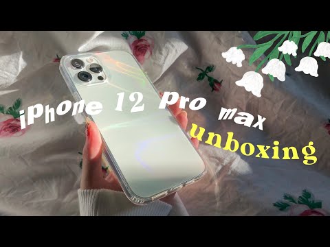 unboxing🍎iphone 12 pro max + cute accessories🧸🌷