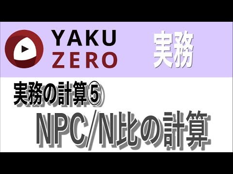 , title : '（旧ver）実務の計算⑤「NPC/N比の計算」'