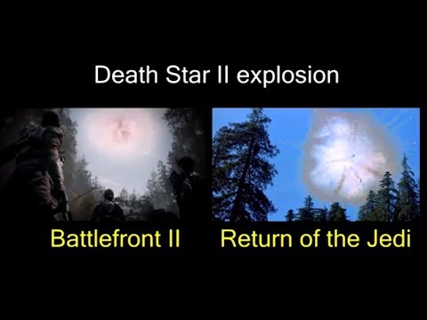 Death Star II & Super Star Destroyer fall in Episode VI and Battlefront II