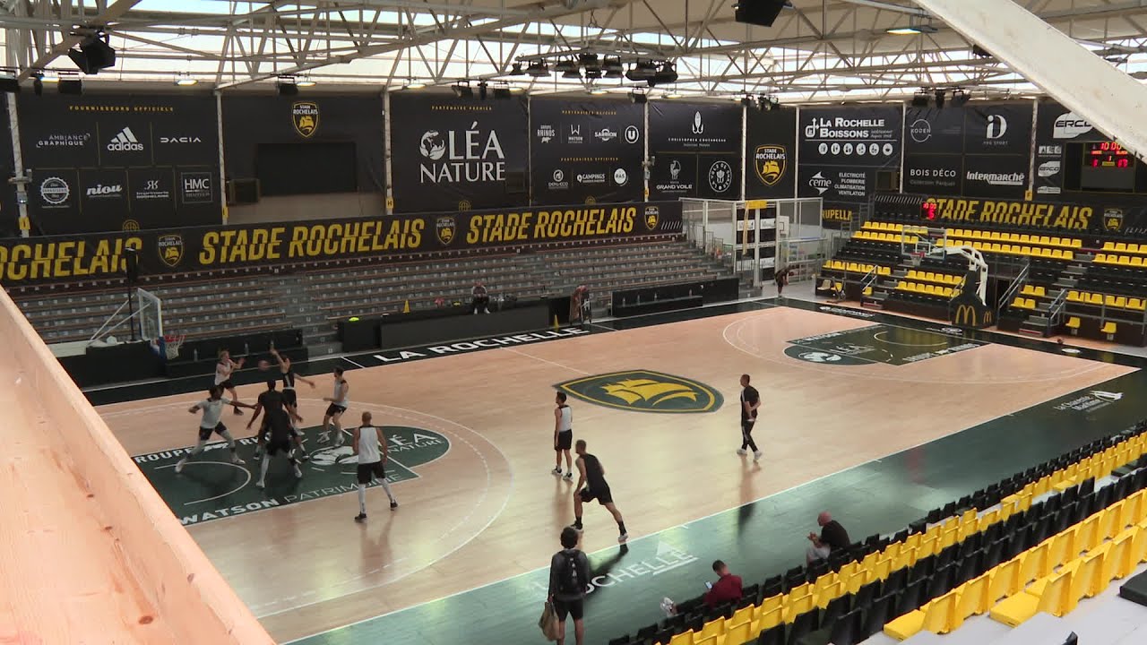Basket : entraînement du Stade Rochelais avant match face à Mulhouse