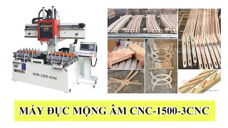 Mộng âm cnc 3 đầu, gia công 3 sản phẩm cùng lúc | Năng suất cao | Woodmaster