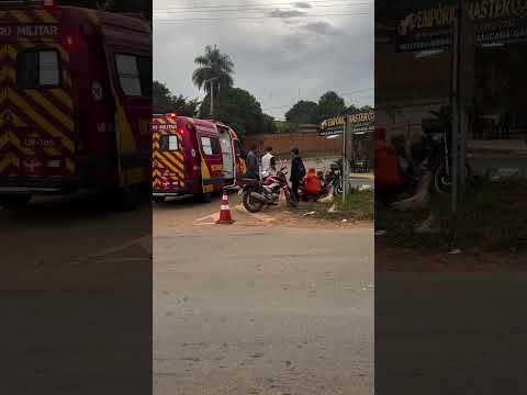 Motociclista fica ferido após colisão entre Carro e Moto no Buriti Sereno, em Aparecida de Goiânia
