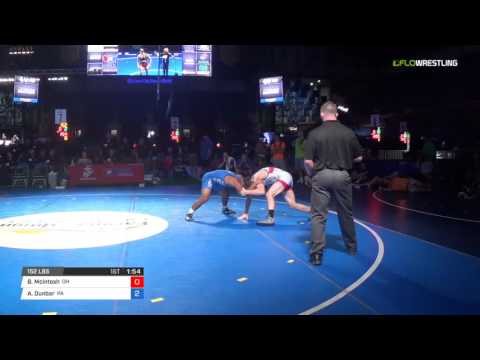 Cadet FS 152 7th Place - Brett Mcintosh (OH) vs. Aurelius Dunbar (PA)