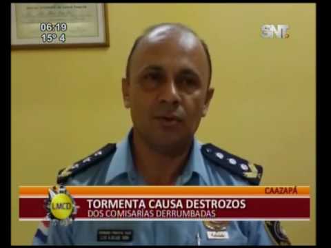 Tormenta causa destrozos en Caazapá