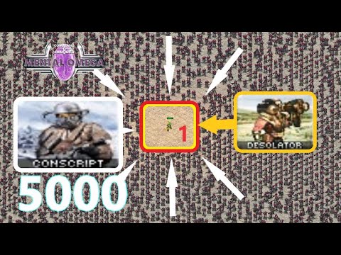 1 Desolator vs 5000 Conscripts - Red Alert 2 Mental Omega