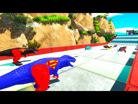 2X SUPER T REX & FPS AVATAR RESCUE MISSION - Animal Revolt Battle Simulator