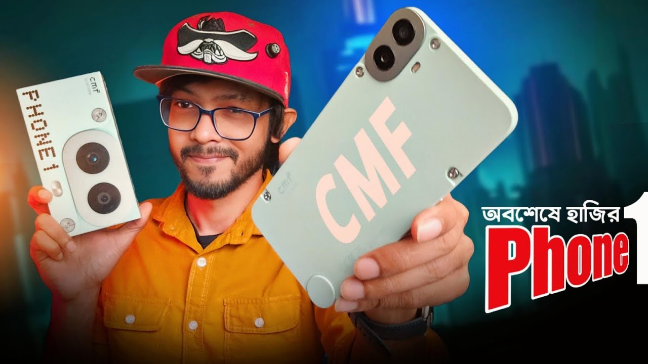 Nothing CMF Phone 1 front and back design with removable back panel in orange color