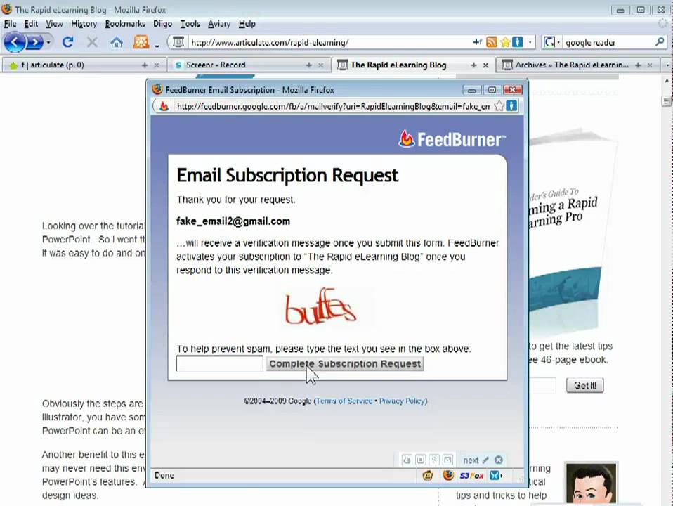 How to subscribe to the Rapid E-Learning Blog via email or RSS