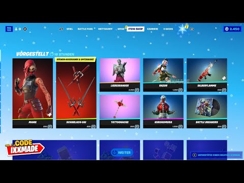 Fortnite Shop 06.01.2022 - Fortnite Shop Heute 6 Januar - IXXMADE