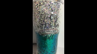 Chunky Glitter Cup - Adding Decal