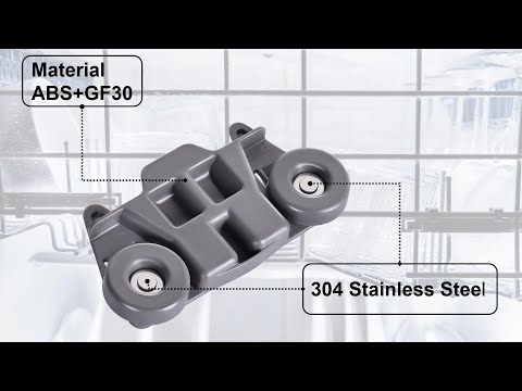 How to Replace Damaged Whirlpool Kitchenaid Kenmore Maytag Dishwasher Rack Wheels W10195416