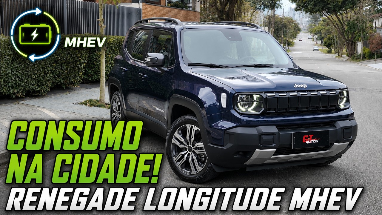 Jeep Renegade Longitude MHEV 2027: agora ficou econômico? O híbrido-leve faz diferença?