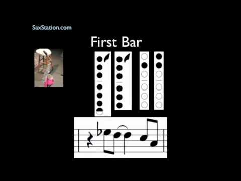 Blues Saxophone Line for Alto Sax - Simple Two Bar Phrase for Alto Sax